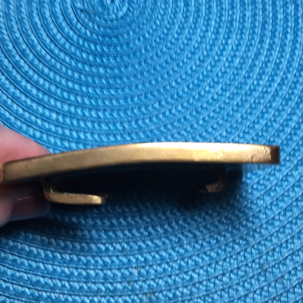 Infinity Belt Buckle Solid Brass Nail-Beaten Back - image 5